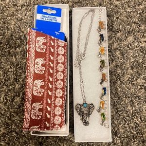 Elephant eyeglass bag / Necklace / Bracelet